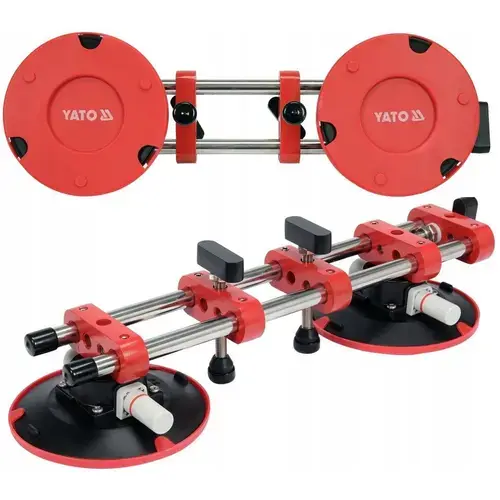 Ventuze pentru placi ceramice Yato YT-37210, set 2 bucati, 150mm, inox, lungime 440mm