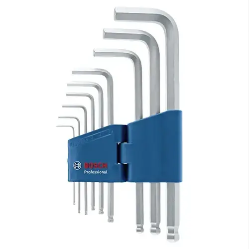 Set 9 chei imbus hexagonale tip L pentru insurubat, desurubat Bosch diametru 1.5-10.0 mm