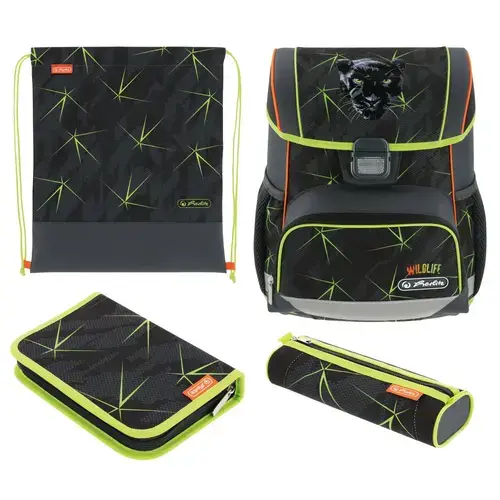 Ghiozdan echipat Herlitz Loop Plus motiv Wild Life, 31 x 37 x 22 cm, Poliester