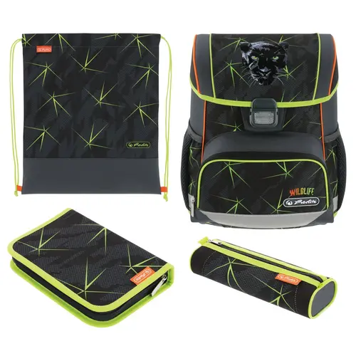 Ghiozdan echipat Herlitz Loop Plus motiv Wild Life, 31 x 37 x 22 cm, Poliester