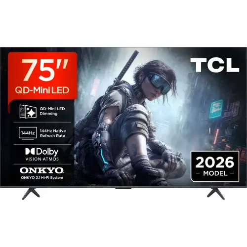 Televizor QLED TCL 190 cm (75inch) 75T8D, Ultra HD, Smart TV, CI+