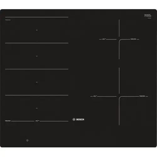 Plita cu inductie BOSCH PXE601DC1E, 4 arzatoare, 7400 W (Negru)