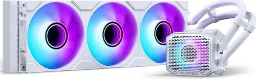Cooler CPU AIO Phanteks Glacier One 360M25G2, Racire cu lichid, Ventilatoare D-RGB, Linq6 (Alb)