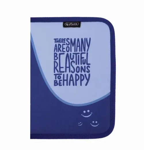 Penar echipat Herlitz, 26 piese, dimensiune 13,5 x 19,5 x 3,5 cm, motiv Be Happy