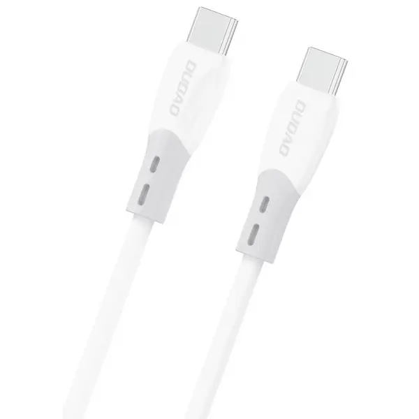 Cablu Date si Incarcare USB-C - USB-C Dudao L25SC, 60W, 2m, Alb