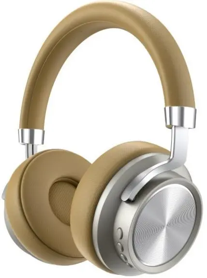 Casti Stereo Wireless Lenovo HD800, Bluetooth, Microfon, HD, Buton Control Volum (Auriu)
