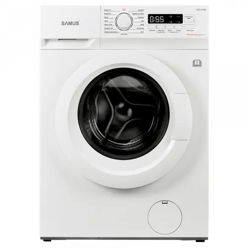 Masina de spalat rufe Samus WSLI-9144, 9 kg, Slim, Motor inverter, 1400 rotatii, 15 programe, Clasa energetica A, Termostat reglabil, Curatare tambur, Blocare acces copii (Alb)