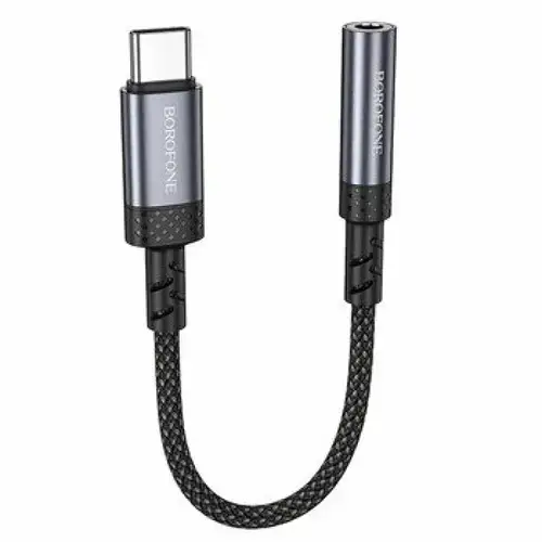 Adaptor audio Borofone BV24 Graceful USB Type C - Jack 3.5mm, Gri