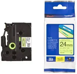 Brother   Etichete TZEC51 24mm (negru/galben)