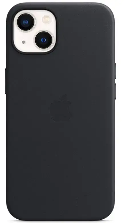 Protectie Spate Apple mm183zm/a pentru Apple iPhone 13, Piele naturala (Negru)