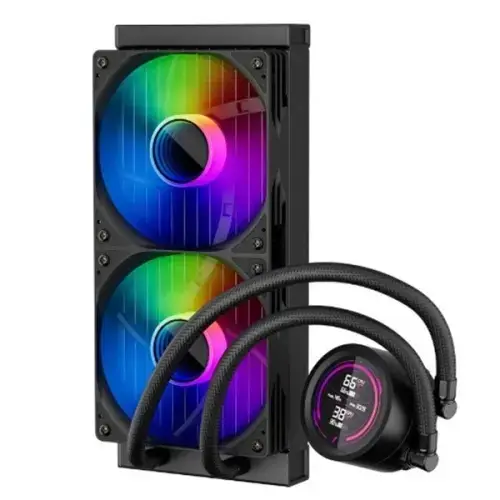 Cooler CPU 1st PLAYER Thunderstorm TS4 240, iluminare aRGB, 2 x 120mm (Negru)