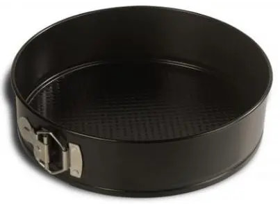 Forma tort Vanora VN-SL-4005, Teflon, Baza detasabila,  26 x 8 cm (Negru)