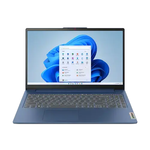 Laptop Lenovo IdeaPad Slim 3 15AMN8 (Procesor AMD Ryzen™ 5 40 (4M Cache, up to 4.3 GHz), 15.6inch FHD IPS, 8GB LPDDR5, 512GB SSD, AMD Radeon™ 610M Graphics, Albastru)
