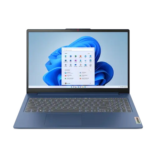 Laptop Lenovo IdeaPad Slim 3 15AMN8 (Procesor AMD Ryzen™ 5 40 (4M Cache, up to 4.3 GHz), 15.6inch FHD IPS, 8GB LPDDR5, 512GB SSD, AMD Radeon™ 610M Graphics, Albastru)