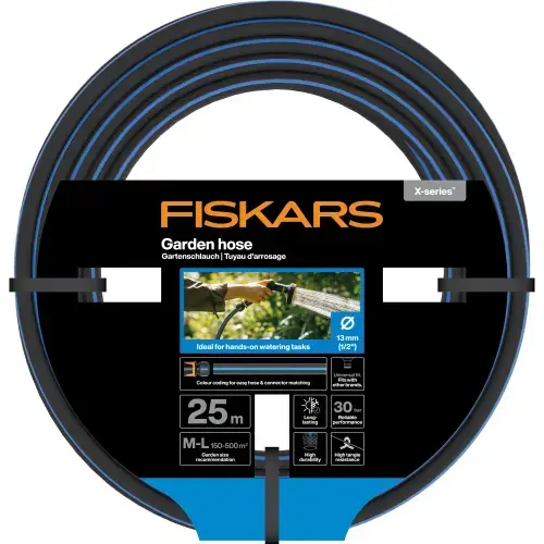 Furtun pentru gradina 25 m, Fiskars X-Series, lungime 25 m, diametru 1/2