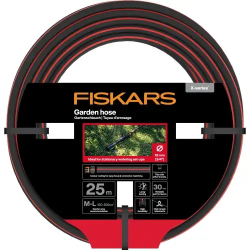 Furtun pentru gradina 25 m, Fiskars X-Series, lungime 25 m, diametru 3/4