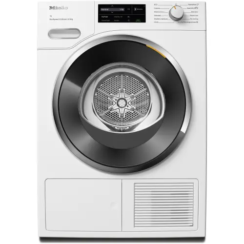 Uscator de rufe Miele TWL680WP, clasa C, 9 kg, ComfortSensor, SteamCare, SilenceDrum, DryCare 40 (Alb)