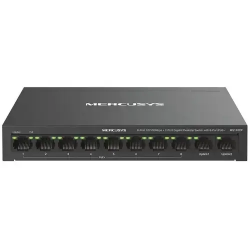 Switch Mercusys MS110CP,  8 porturi, PoE+