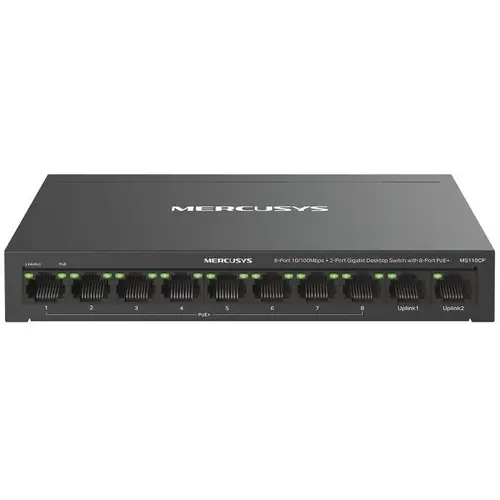 Switch Mercusys MS110CP,  8 porturi, PoE+