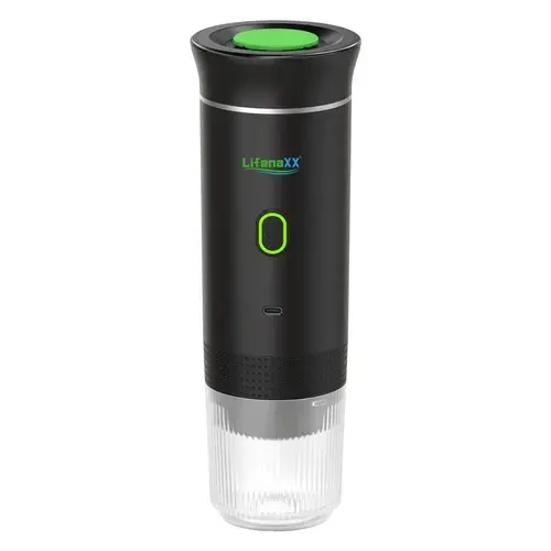 Espresso To Go Lifenaxx LX-060, 72W, 7500 mAh, USB-C, capacitate vas/apa 120ml/60ml (Negru)