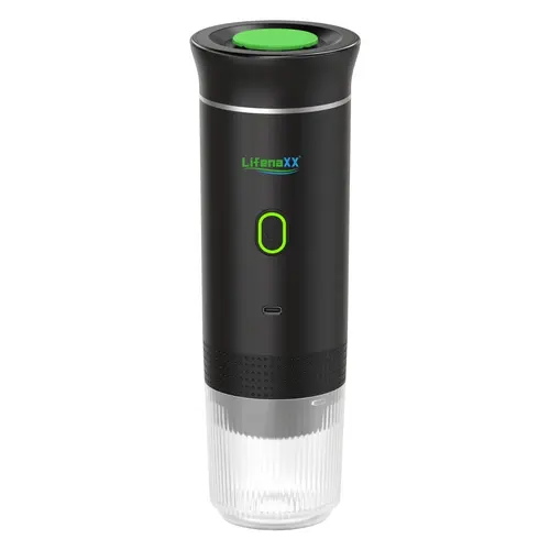 Espresso To Go Lifenaxx LX-060, 72W, 7500 mAh, USB-C, capacitate vas/apa 120ml/60ml (Negru)