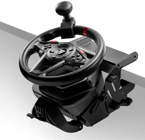 Volan cu pedale si schimbator Thrustmaster T128 SimTask Farming, Compatibil PC, PlayStation 4/5 (Negru)