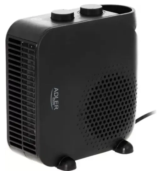 Aeroterma ceramica Adler AD7725B, 2000 W, Indicator luminos, Termostat (Negru)