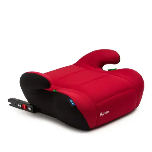 Inaltator auto Juju Jazzy Booster i-Size ISOFIX,  125-150cm, certificat R129, Negru-Rosu