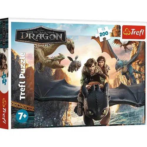 Puzzle pentru copii Trefl din 200 piese- Fara dinti si prieteni