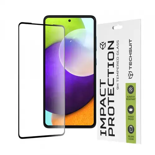 Folie de protectie Ecran Techsuit pentru Samsung Galaxy A52s 5G A528 / A52 5G A526 / A52 A525, Sticla Securizata, Full Glue, 111D