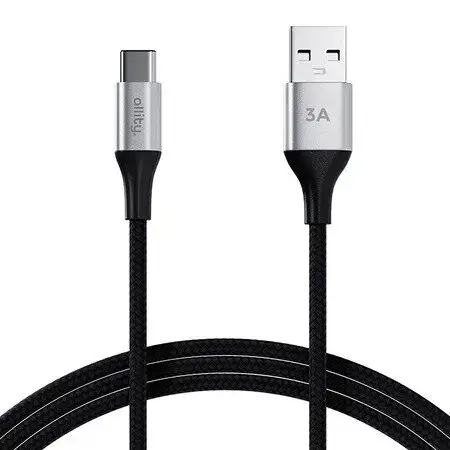 Cablu de date si incarcare Allity AUC-01, USB-A-USB-C, 3A, 1m (Negru)