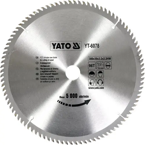 Panza fierastrau circular Yato YT-6078, pentru lemn, 300X96X30 mm