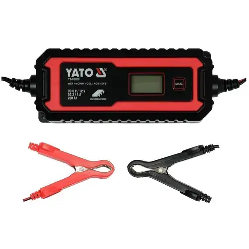 Redresor profesional Yato YT-83000, LCD, 6/12 V, 1/4 A