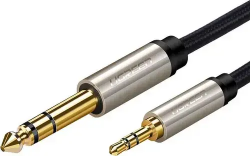 Cablu audio Ugreen UGR548GRY, Jack 6.3mm la jack 3.5mm, 5m (Auriu)