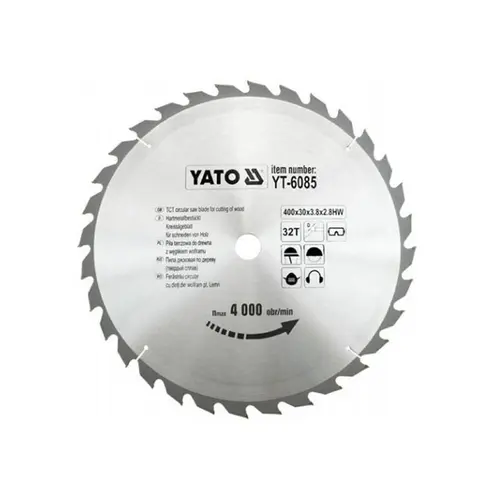Disc fierastrau circular Yato YT-6085 pentru lemn 400 x 30 x 2,8 mm 32T