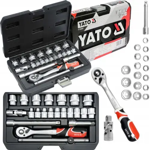 Set unelte 3/8inch 22 piese, YATO YT-38561, CrV, cu cutie