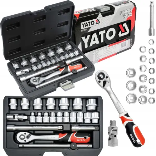 Set unelte 3/8inch 22 piese, YATO YT-38561, CrV, cu cutie