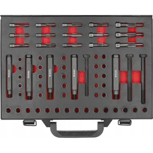 Set reparare filete bujii Yato YT-17711, inox, Negru