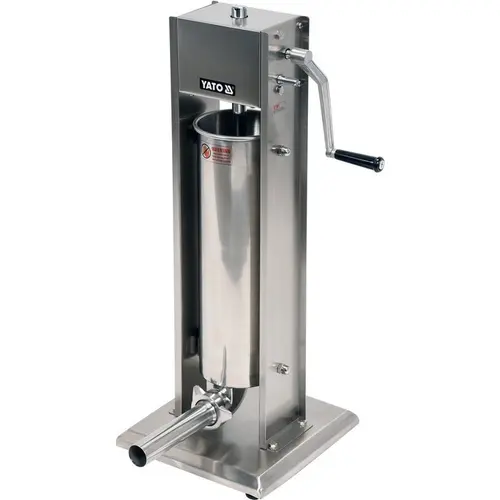 Aparat Umplut Carnati Vertical Profesional YATO YG-03370, Mecanic, Inox Integral, 7 Kg + 4 Palnii