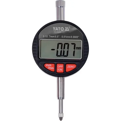 Ceas comparator digital Yato YT-72453, domeniu de masurare 0-12.7mm