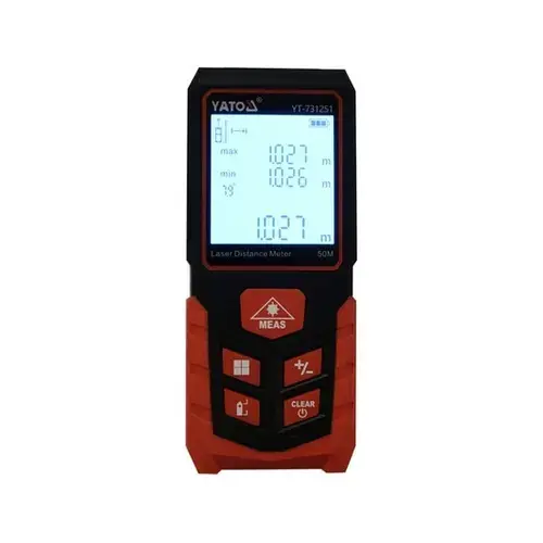 Telemetru Yato YT-731251, 50m, masurare continua, memorie 99 rezultate, etui