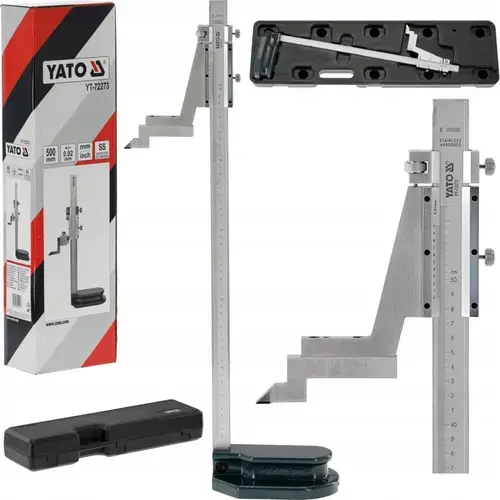 Instrument de masurare din otel Yato YT-72273, inoxidabil, 500mm, precizie +/-0,02mm, 0-500mm
