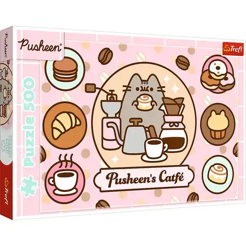 Puzzle Trefl din 500 piese - Cafeneaua lui Pusheen