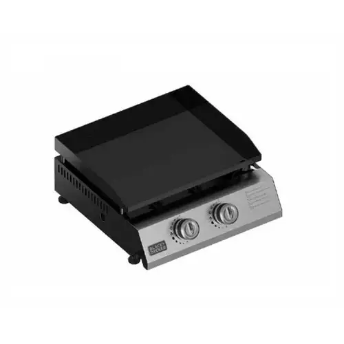 Gratar gazon Black+Decker, 2 arzatoare, 45x36cm, Negru