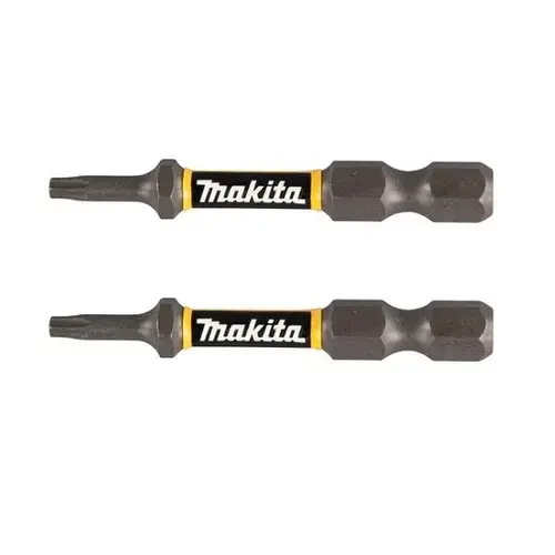 Set 2 capete magnetice cu impact, Makita, Cu prindere 1/4inch Torx T20/50mm, Gri