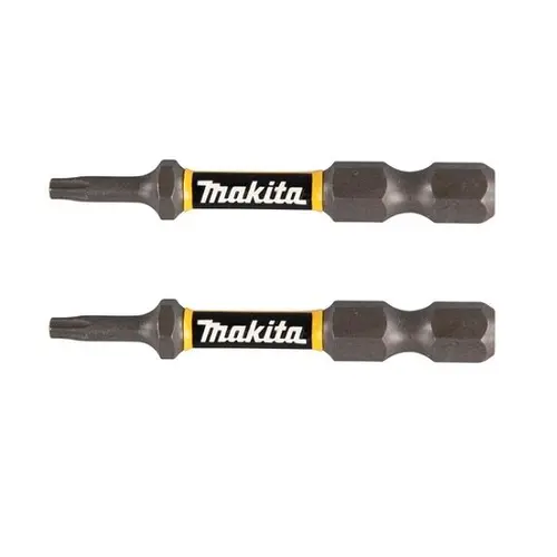 Set 2 capete magnetice cu impact, Makita, Cu prindere 1/4inch Torx T20/50mm, Gri