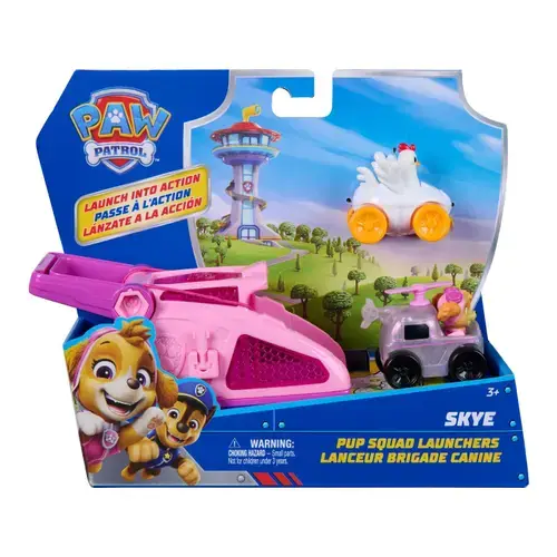 Set 2 masinute Paw Patrol Pup Squad Launchers, Skye, cu lansator