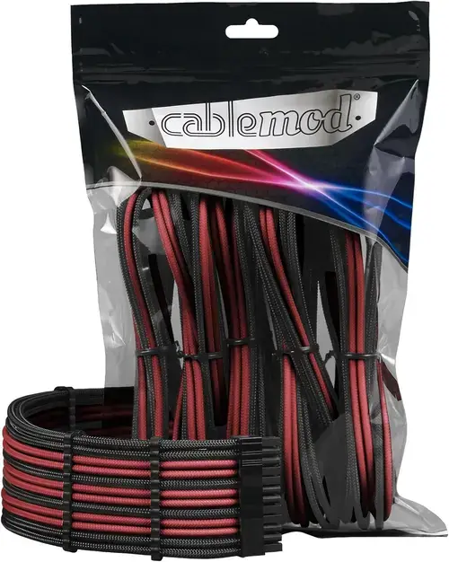 Kit cabluri extensii sursa Cablemod CM-PCAB-BKIT-NKCR-3PK-R (Rosu/Negru)