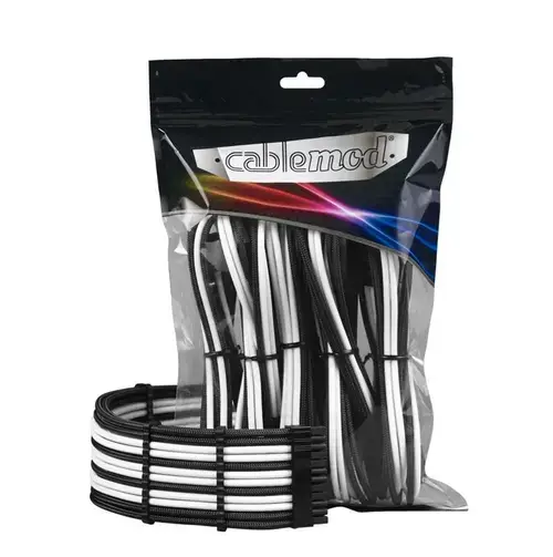 Kit cabluri sursa CableMod PRO ModMesh 12VHPWR (Negru/Alb)