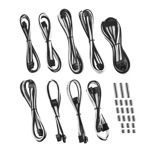 Kit cabluri sursa Cablemod CM-CSI-CKIT-NKKW-R C-Series ModMesh pentru Corsair AXi / HXi / RM (Alb/Negru)